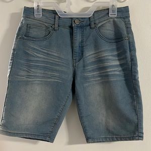 Vintage Genes Black Blue Jean Shorts